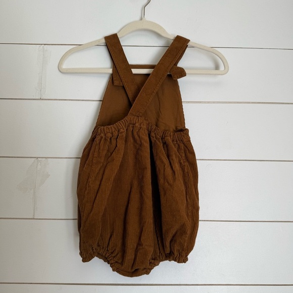 The Simple Folk Overall Romper, Rust - Picture 14 of 16